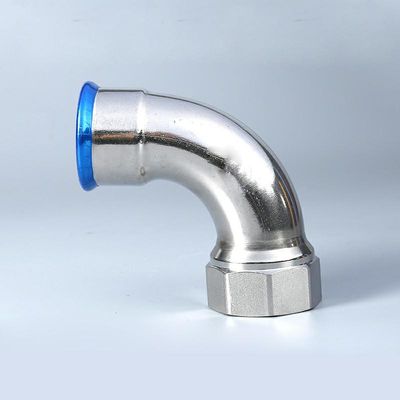 Codo 2Mpa del ajuste del empuje de la compresión métrico industrial del hilo interno de 90 grados