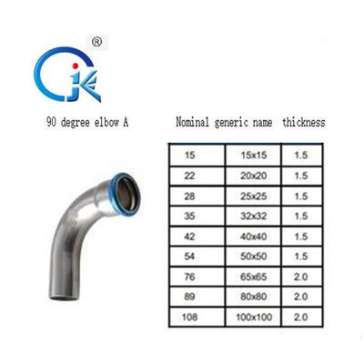 El codo de acero inoxidable de 90 grados 304 niquela el conector roscado hembra-varón blanco
