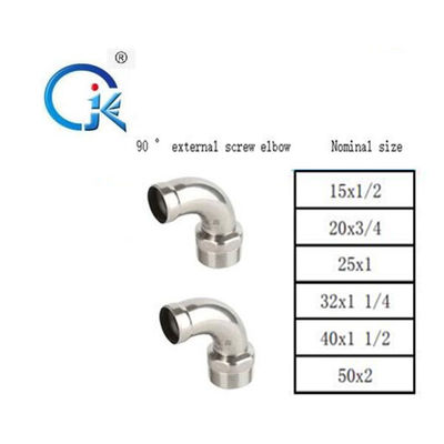 Grados de las colocaciones DN20 de la prensa del acero de carbono del OEM 90 codean hembra-varón