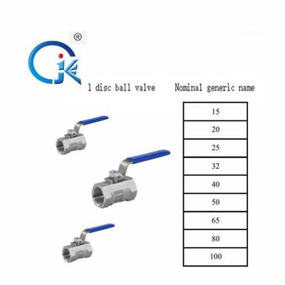 Válvula de acero inoxidable interna 1000PSI del agua de la vávula de bola de la manija del hilo