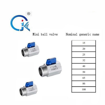 OEM de acero inoxidable Mini Male Female Ball Valve de la válvula de ángulo 316