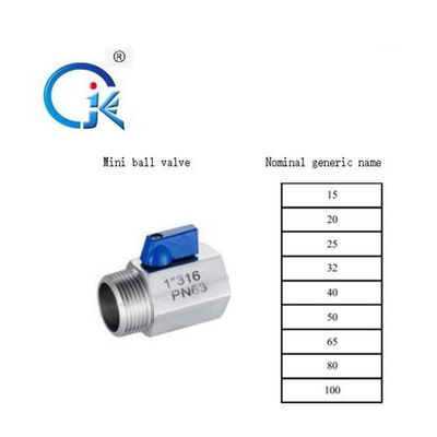 Válvula de ángulo de calefacción del OEM que trabaja a máquina Mini Male Female Ball Valve SS316L