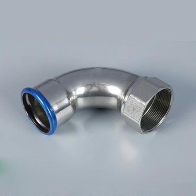 Codo galvanizado del ° de las colocaciones 2Mpa 90 de la prensa del acero de carbono, hilo interno
